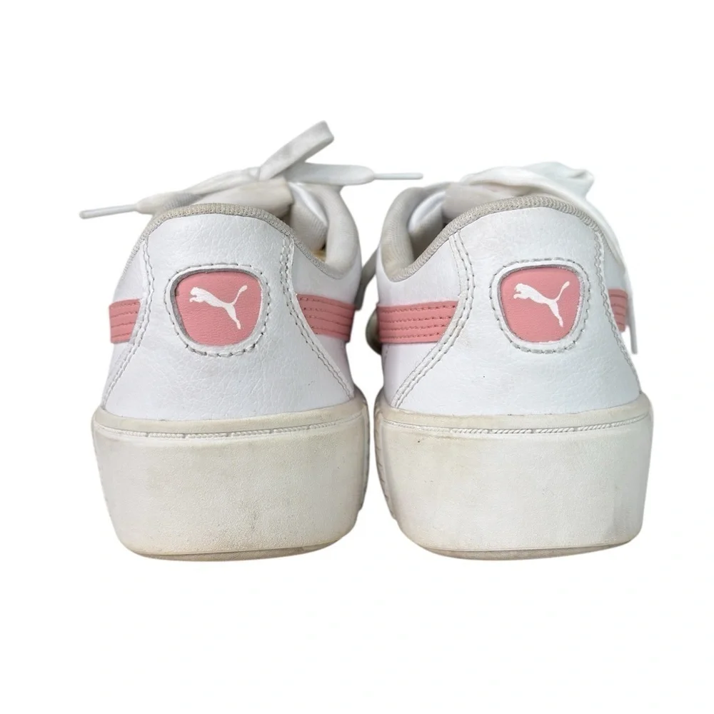 Puma Smash Platform V2 Casual Sneakers Womens Shoe Size 9 White / Pink 373035-05